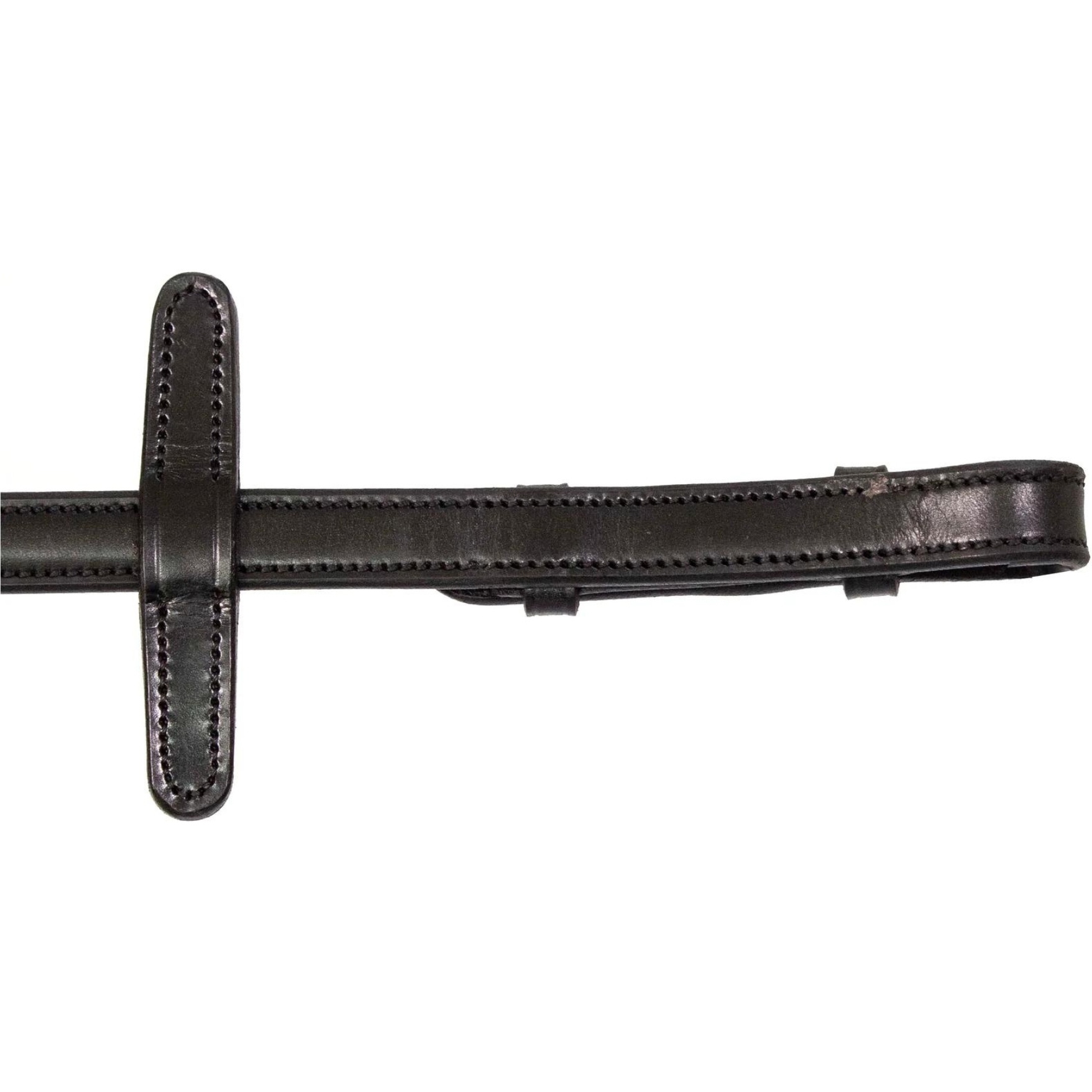 Henry James Bio Grip Hybrid Rubber Reins with Leather Stoppers RR3 - BLACK